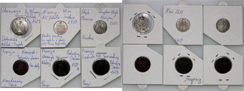 Europe, set of coins 1599-1717, (6 pieces) 
Grade: od 2- do 3