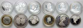 World, Elizabeth II, set of silver coins from 1981-2003, (6 pieces)