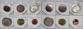 World, set of coins 1800-1993, (6 pieces)