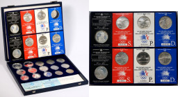 World, silver coin set, Olympic Games, (23 pieces)