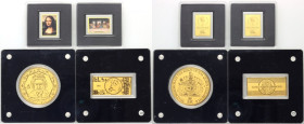 World, set of gold bars, (4 pieces)