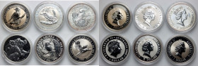 Australia, Elizabeth II, silver coin set 1990-2008, (6 pieces)