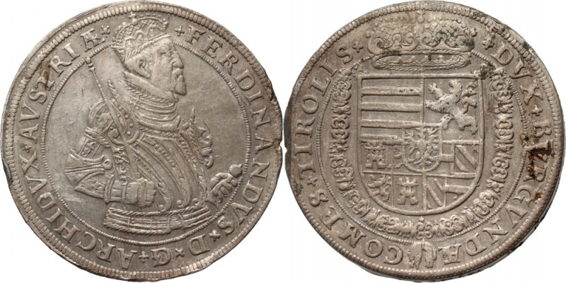 Austria, Tirol, Ferdinand II 1564-1595, Thaler ND, Hall Silver 28,60 g.
 Srebro...