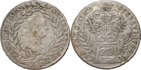 Austria, Francis I, 20 Kreuzers 1764 WI, Vienna