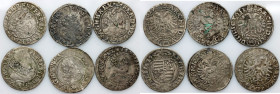 Austria, 17th century 3 Kreuzer set, (6 pieces)