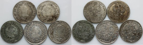 Austria, Joseph II, set of 20 Kreuzers coins from 1770-1788, (5 pieces)