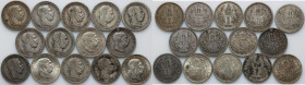 Austria, Franz Joseph I, set of silver coins 1 Corona from 1893-1915, (14 pieces)