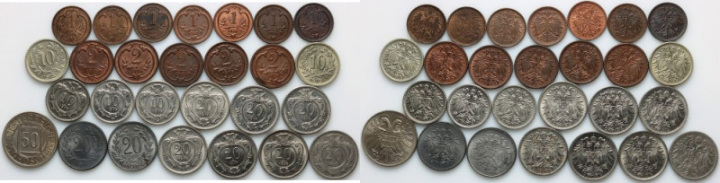 Austria, set of coins from the 19th-20th century, (27 pieces)