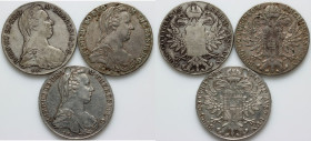Austria, Maria Theresa, Thaler coin set 1780, Modern Restrike, (3 pieces)