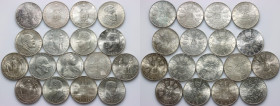 Austria, set of silver coins 25 Schillings from the 20th century, (17 pieces)