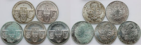 Austria, set of silver medals from 1984, (5 pieces)