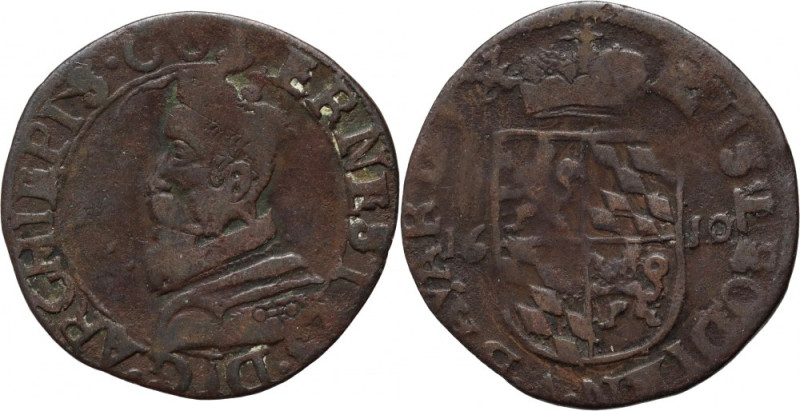 Belgium, Liege, Ernest of Bavaria, Liard (Aidant) 1610 Reference: KM #15
Grade:...