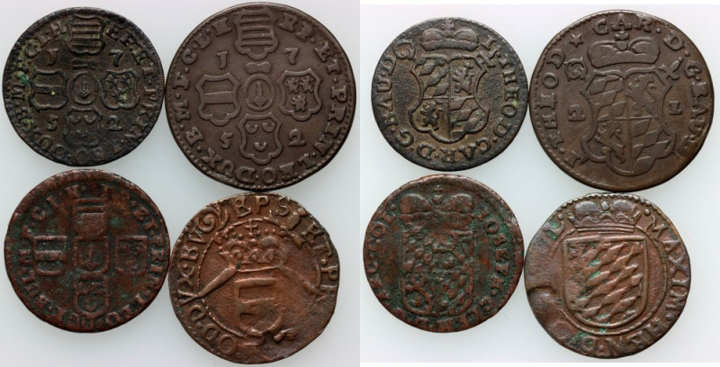 Belgium, coin set, 18th century, (4 pieces)