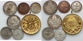 Bulgaria, set of coins and medal from 1883-1918, (7 pieces)