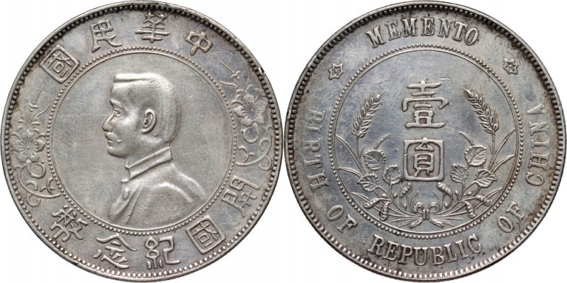 China, Dollar ND (1927), Memento Weight 26,84 g. Slightly cleaned. Waga 26,84 g....