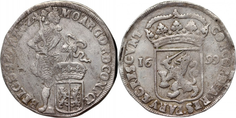 Netherlands, Gelderland, Silver Ducat (Rijksdaalder) 1699, Harderwijk Silver 27,...