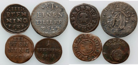 Germany, set of coins from 1621-1801, (4 pieces)