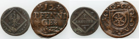 Germany, set of coins from 1622-1765, (2 pieces)