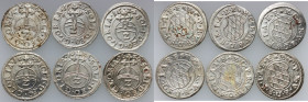 Germany, Bavaria, Maximilian I, set of 2 Kreuzers coins from 1623-1629, Munich, (6 pieces)