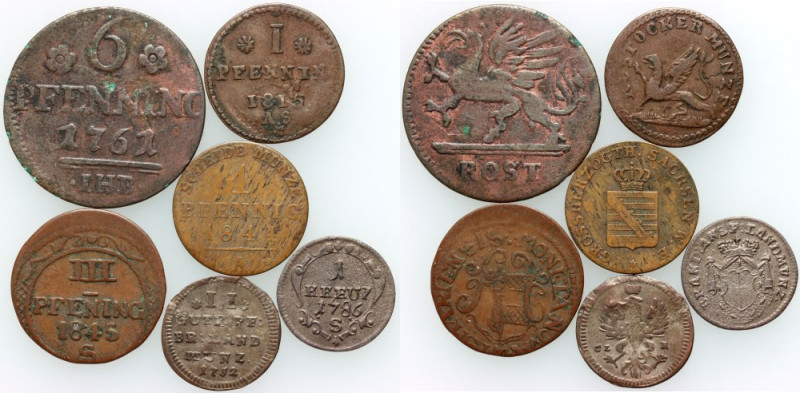 Germany, set of coins from 1752-1845, (6 pieces)