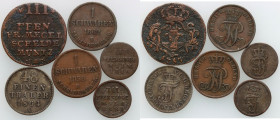 Germany, set of coins from 1753-1864, (6 pieces)
