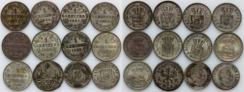 Germany, set of coins from 1773-1872, (12 pieces)