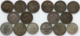 Germany, set of coins from 1782-1863, (8 pieces)
