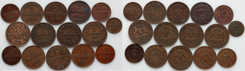 Germany, set of coins from 1843-1866, (15 pieces)