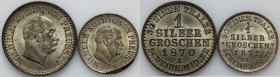 Germany, Prussia, Wilhelm I, set of coins from 1870-1872, (2 pieces)
