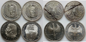 Germany, Federal Republic of Germany, set of silver coins 5 Mark from 1960-1967, (4 pieces)