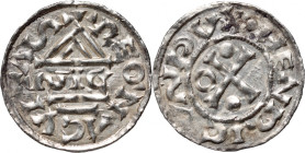 Germany, Bayern, Heinrich II der Zänker 985-995, Denar, Regensburg, mintmaster SIC