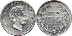 Germany, Baden, Louis I, 10 Kreuzers 1830