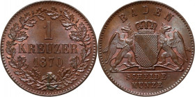 Germany, Baden, Frederick I, Kreuzer 1870