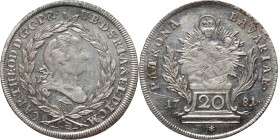 Germany, Bavaria, Charles Theodore, 20 Kreuzers (Konventionskreuzer) 1781, Munich
