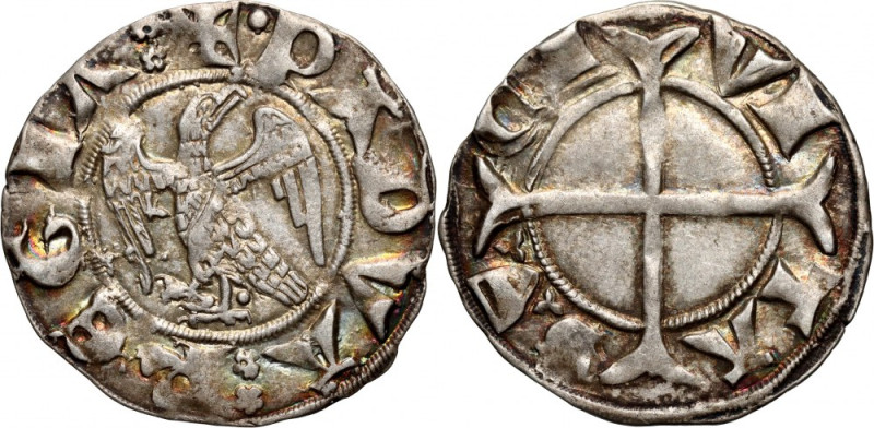 Italy, Padua, Ulrich of Walsee 1323-1328, Grosso Aquilino ND Weight 1,47 g. Waga...