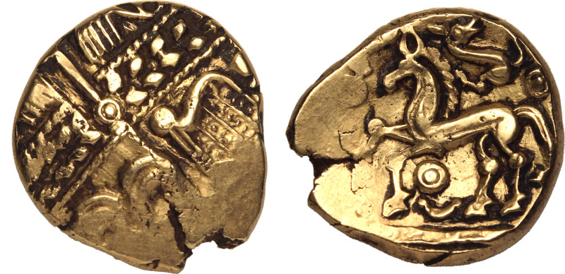 CELTIC. BRITANNIA, TRINOVANTES. 
Gold Stater, circa 50-40 BC. 
'Climping L' ty...