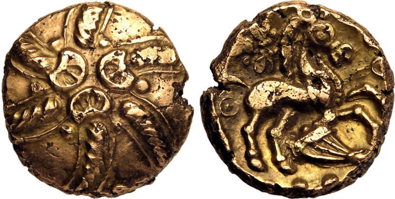 CELTIC. BRITANNIA, CATUVELLAUNI AND TRINOVANTES. Addedomaros. 
Gold Stater, cir...