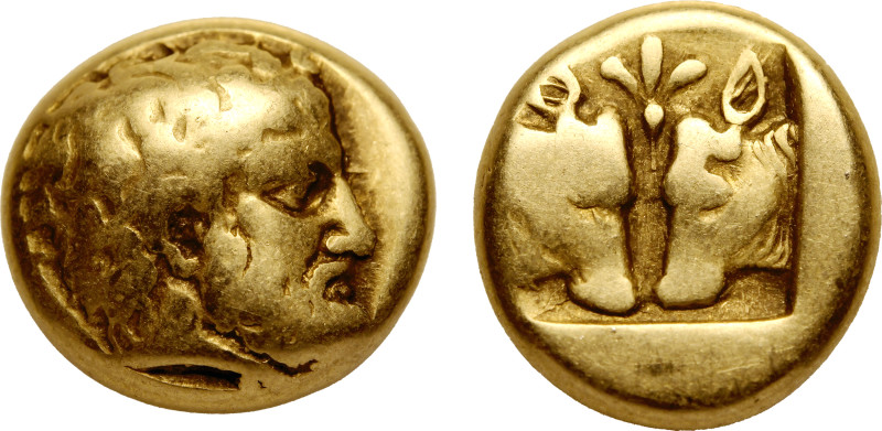 ANCIENT GREECE. LESBOS, MYTILENE. 
Electrum Hekte, circa 454-427 BC. 
Obv: wre...