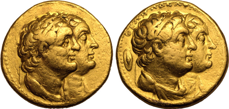 ANCIENT GREECE. PTOLEMAIC KINGDOM. Ptolemy II Philadelphos, with Arsin&ouml;e II...