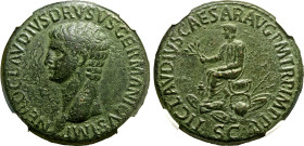 Nero Claudius Drusus (father of Claudius) Æ Sestertius