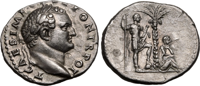 ROMAN EMPIRE. Titus (Caesar). 
Silver Denarius, AD 72-73. Rome. 
Struck under ...