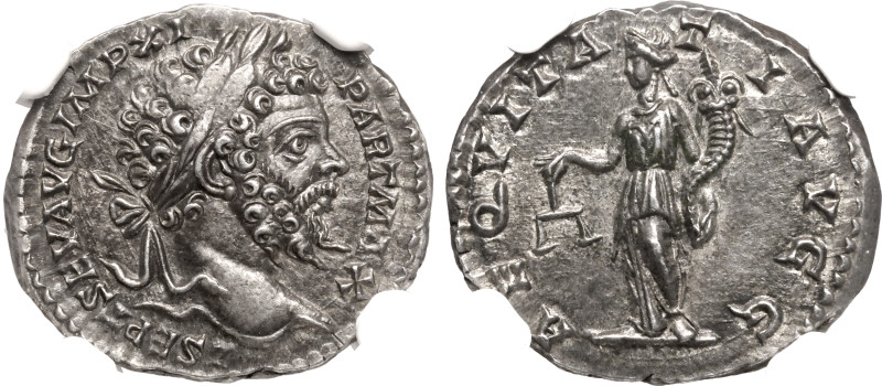 ROMAN EMPIRE. Septimius Severus. 
Silver Denarius, AD 198-200. Rome. 
Obv: L S...