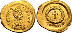 Aelia Eudocia (wife of Theodosius II) AV Tremissis