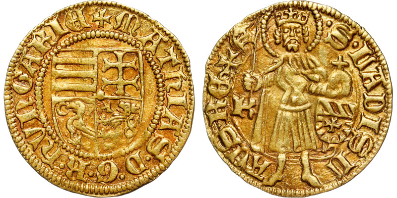 Matthias Corvinus, Hungary - Elected Kings
Goldgulden (1458-1459) Kremnitz

M...