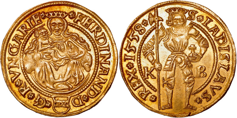 Ferdinand I. (1521-1564) 
Ducat 1558 Kremnica
Somewhat weakly struck. Nice pat...