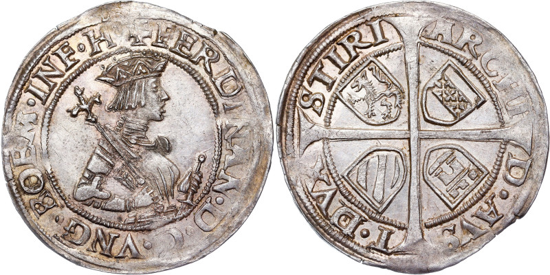 Ferdinand I. (1521-1564) 
6 Kreuzer ND Graz
Somewhat weakly struck. Nice tonin...