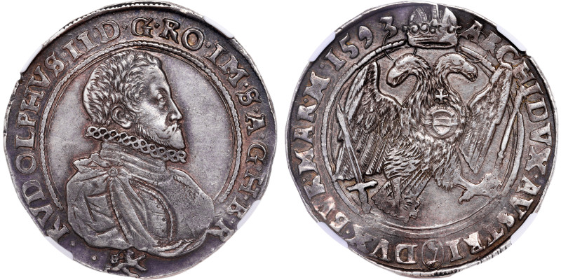 Rudolph II, House of Habsburg 
Thaler 1593 

Rudolf II., RDR 
Taler 1593 
...