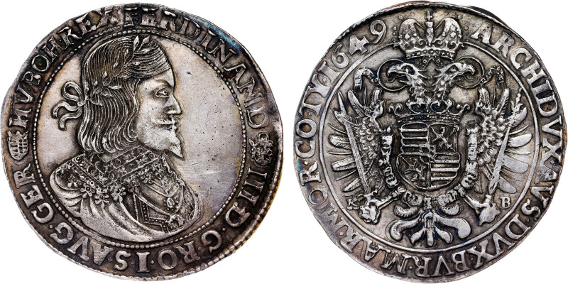 Ferdinand III, House of Habsburg
Thaler 1649 Kremnica

Ferdinand III., RDR
T...