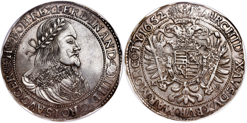 Ferdinand III, House of Habsburg
Thaler 1652 Kremnica

Ferdinand III., RDR
T...