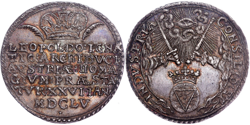 Leopold I, House of Habsburg
Silver Token 1655. Homage in Vienna

Leopold I.,...